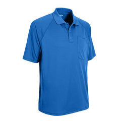 Men's Short Sleeve Moisture Wicking Performance Pocket Polo Shirt, Tall Sizes: M-6XL(5XL,Blue)