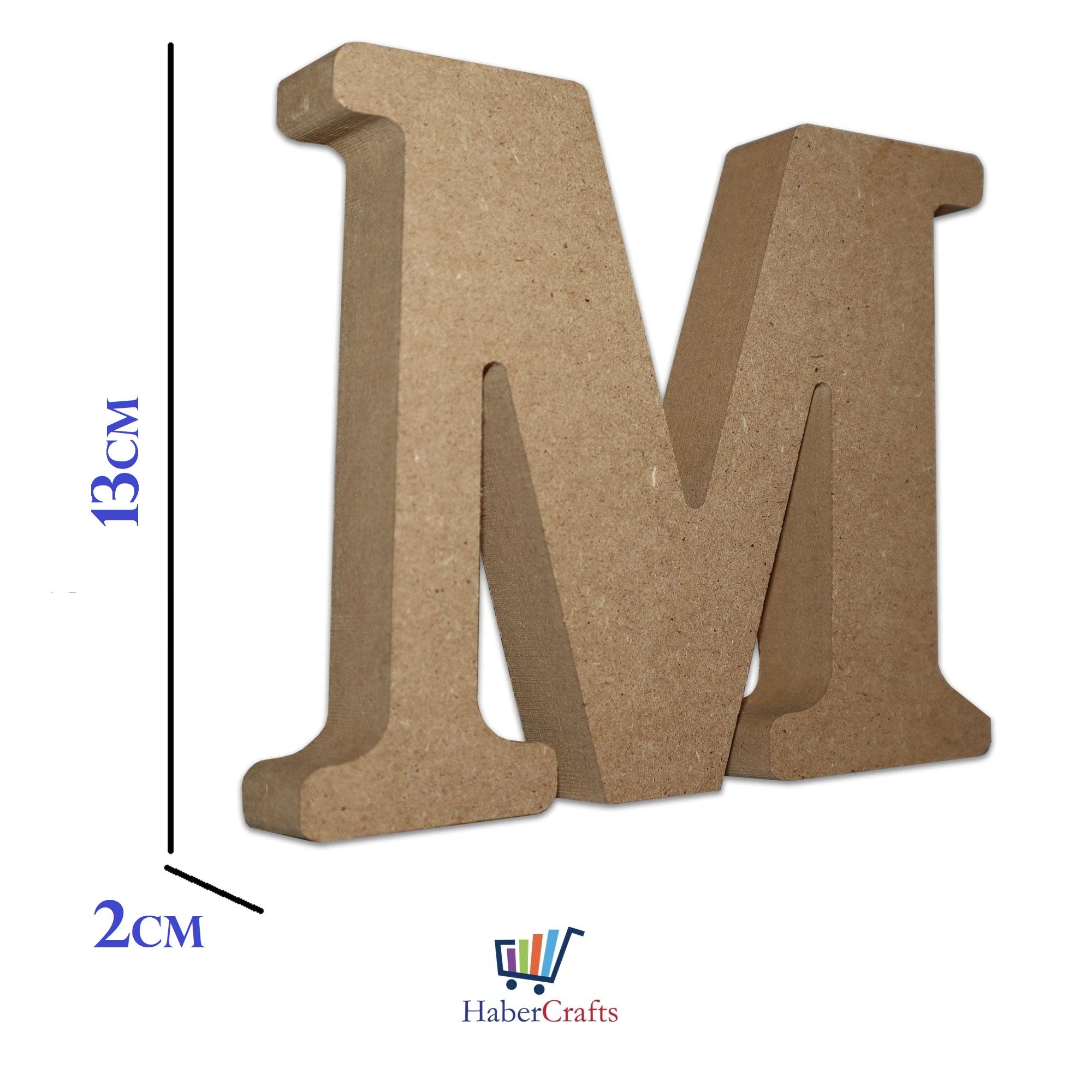 MDF Letters Wooden Letters for Crafts MDF Letter T (Large 13cm High x 2cm Deep) MDF Letters Large Free Standing Wooden Letters MDF Letters for Crafts Personalised Names & Decor - (Letter T)