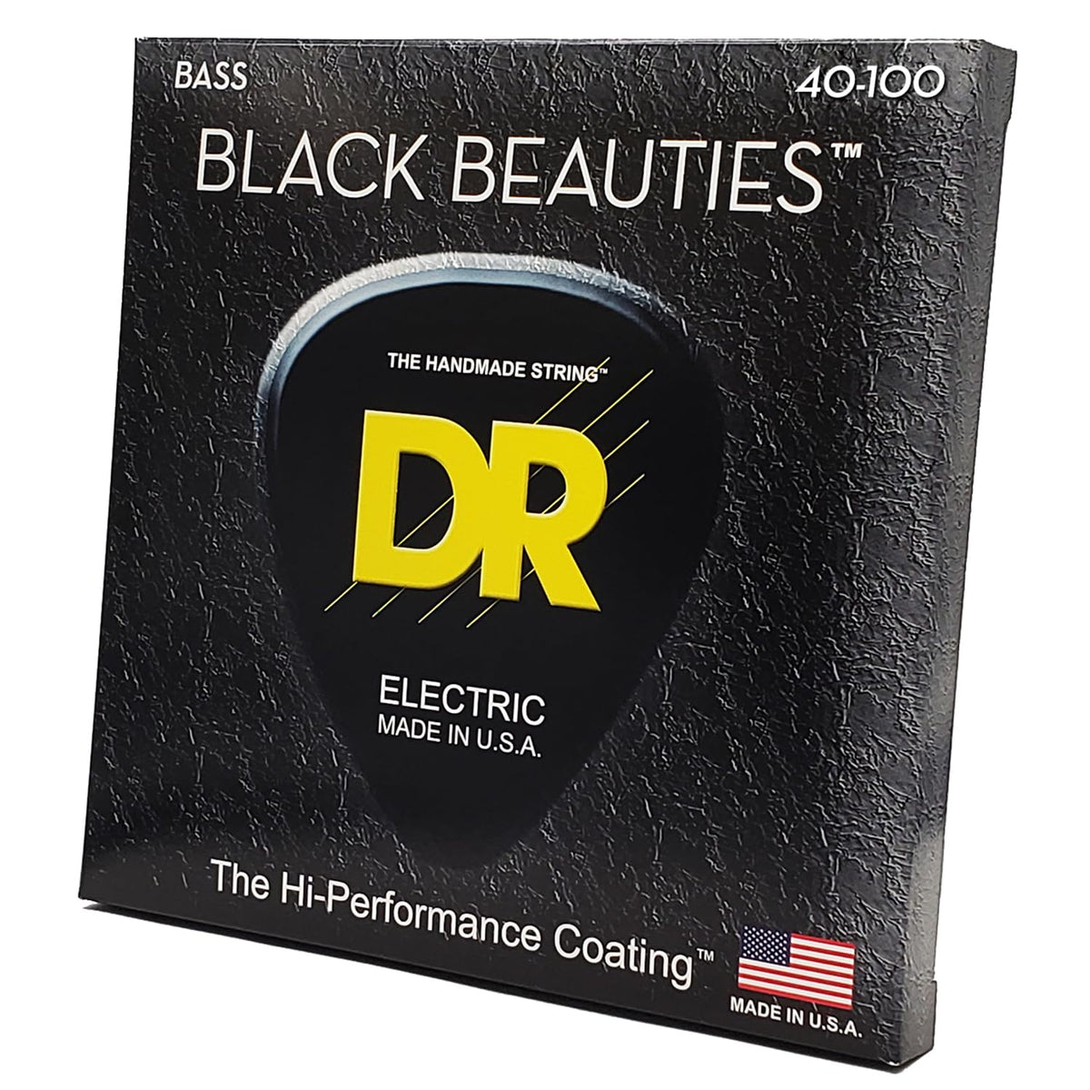 DR Strings BLACK BEAUTIES™ - BLACK Coloured Bass Strings: Light 40-100