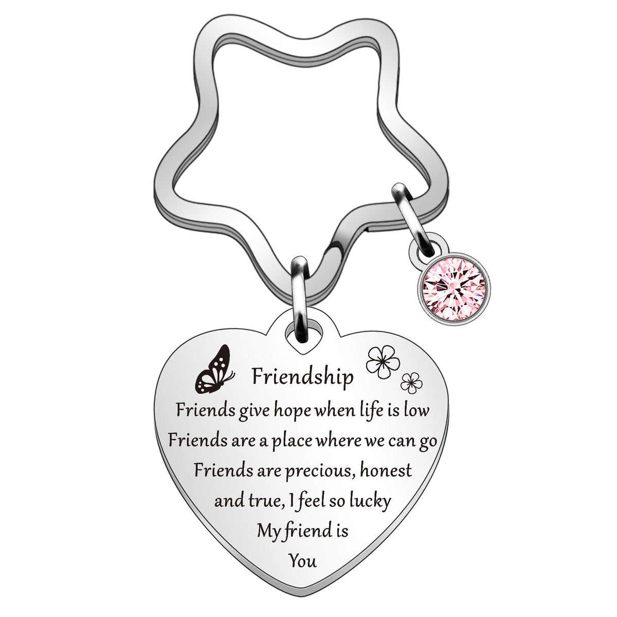 QMVMV Best Friend Keyring Gifts sentimental inspirational gift for cheer up women friendship present for her