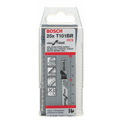 Bosch Professional 3 x Jigsaw blade T 101 BR Clean for Wood (for softwood, straight cut, accessories jigsaw)