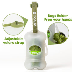 YORJA Dog Poo Bags with Dispenser & Holder, 510 Pet Poop Bags, Extra Thick and Strong 100% Leak-Proof Biodegradable Waste Bags