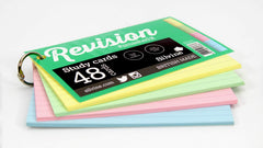 Luxpad 5x3 inches Ringbound Revision & Presentation Cards - Assorted Colours. 48 Lined Cards Per Pad.