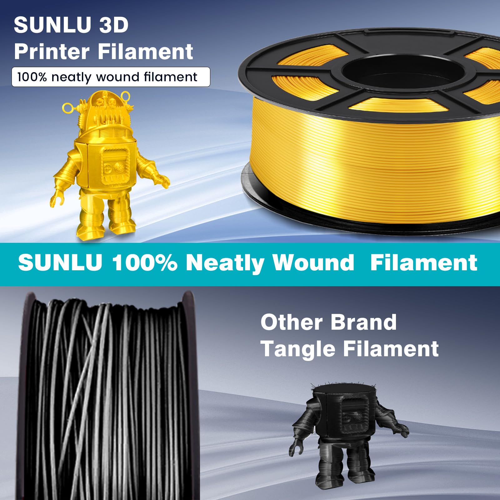 SUNLU Silk PLAand 3D Printer Filament, Shinny Silk PLA Plus Filament 1.75mm with Silky Glossy Surface, Smooth 3D Printing Finish, Brighter Dimensional Accuracy and/- 0.02mm, Brighter Silk Pink