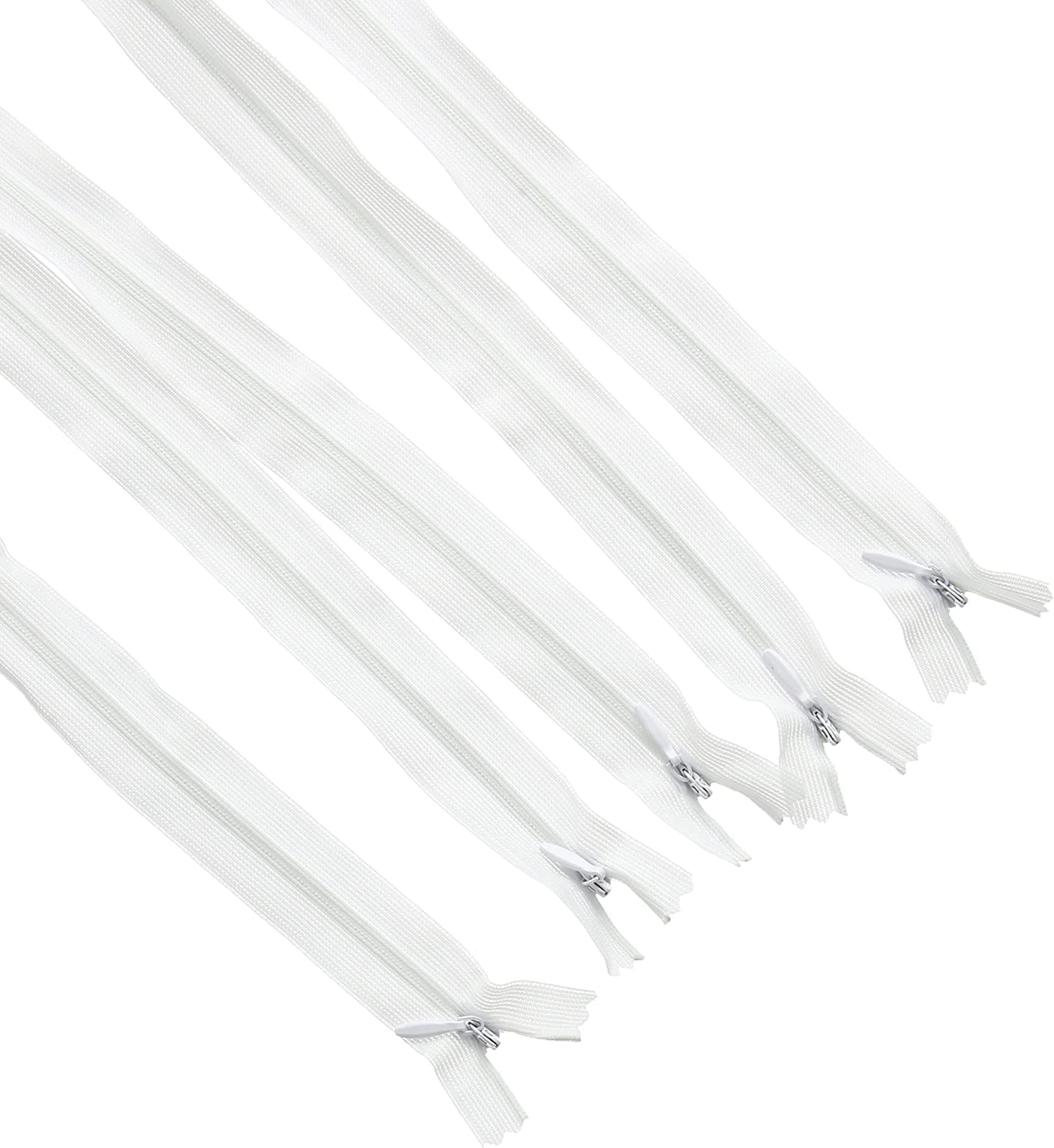 3 X Invisible Zips   White, 12 Inch / 30cm   Closed-Ended Concealed Zipper for Sewing by UMTMedia®