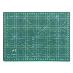 A-4 Cutting Mat Craft Mat Flexible Double Sided Non Slip Craft Cutting Mat with Accurate Guide Grid Lines Design for Cutting Fabric, Paper, and Cards Double Sided self-Healing Cutting mat