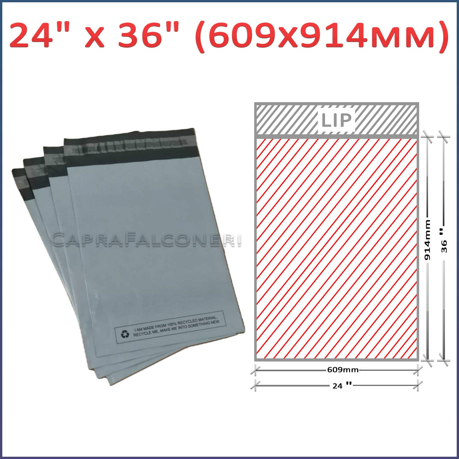 Large 5X Grey Mailing Bags 24 inches x 36 inches Polythene Self Seal Big Plastic Envelopes 100% Recyclable Strong Packaging Bags - Parcel Postal Postage Packaging Bags