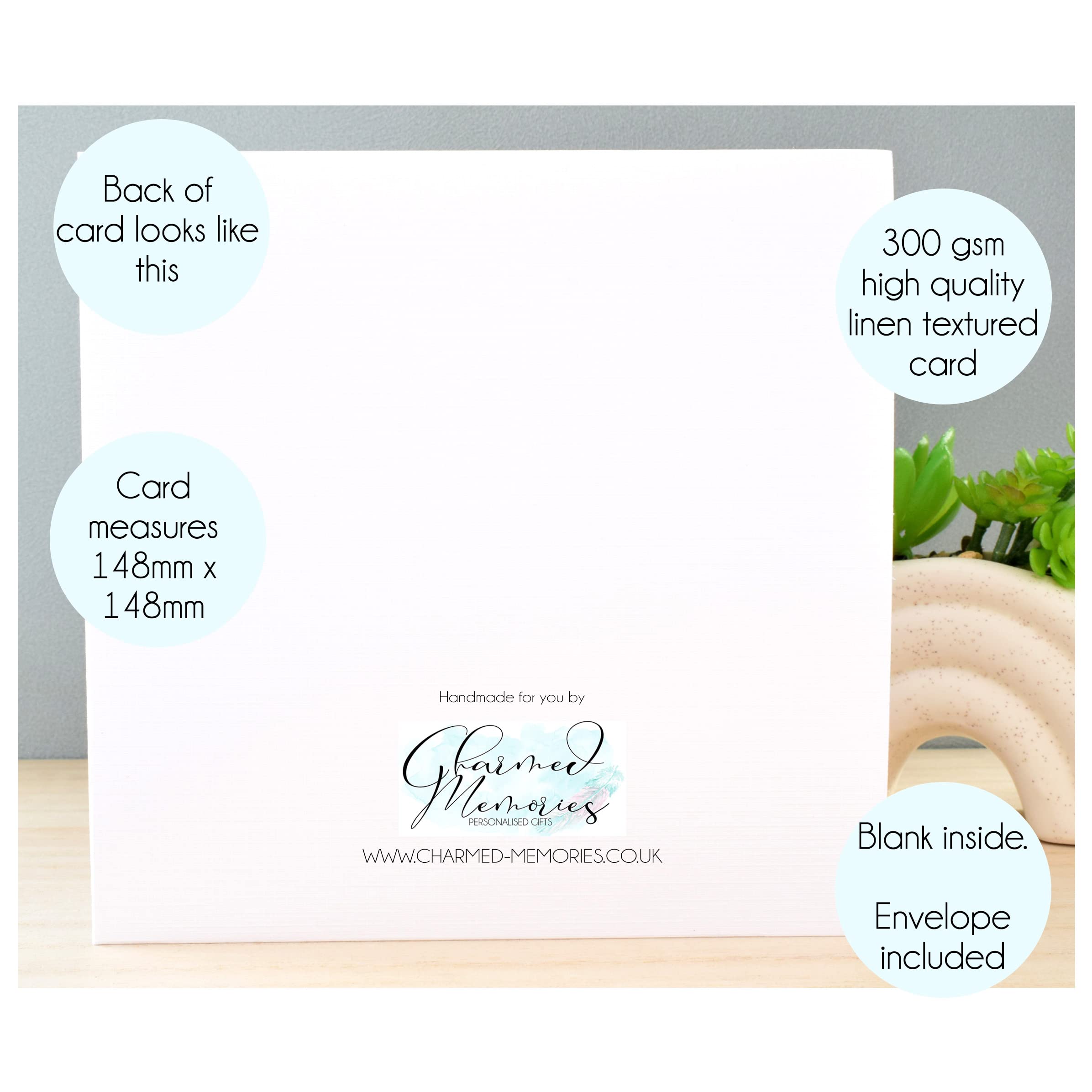 New Home Card   Congratulations New Homeowners Card   Card for Friend sister Mum Colleague Neighbour   Elegant Floral Wreath   148mm Square Modern Greeting Card