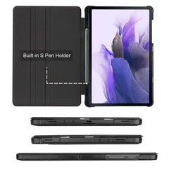 ProCase Case for Samsung Galaxy Tab S7 FE 2021/Tab S8and Plus 2022/Tab S7and Plus 2020 12.4 inches, Shockproof Lightweight Slim Protective Book Case Folio Cover for SM-X800/T730/T970 -Black