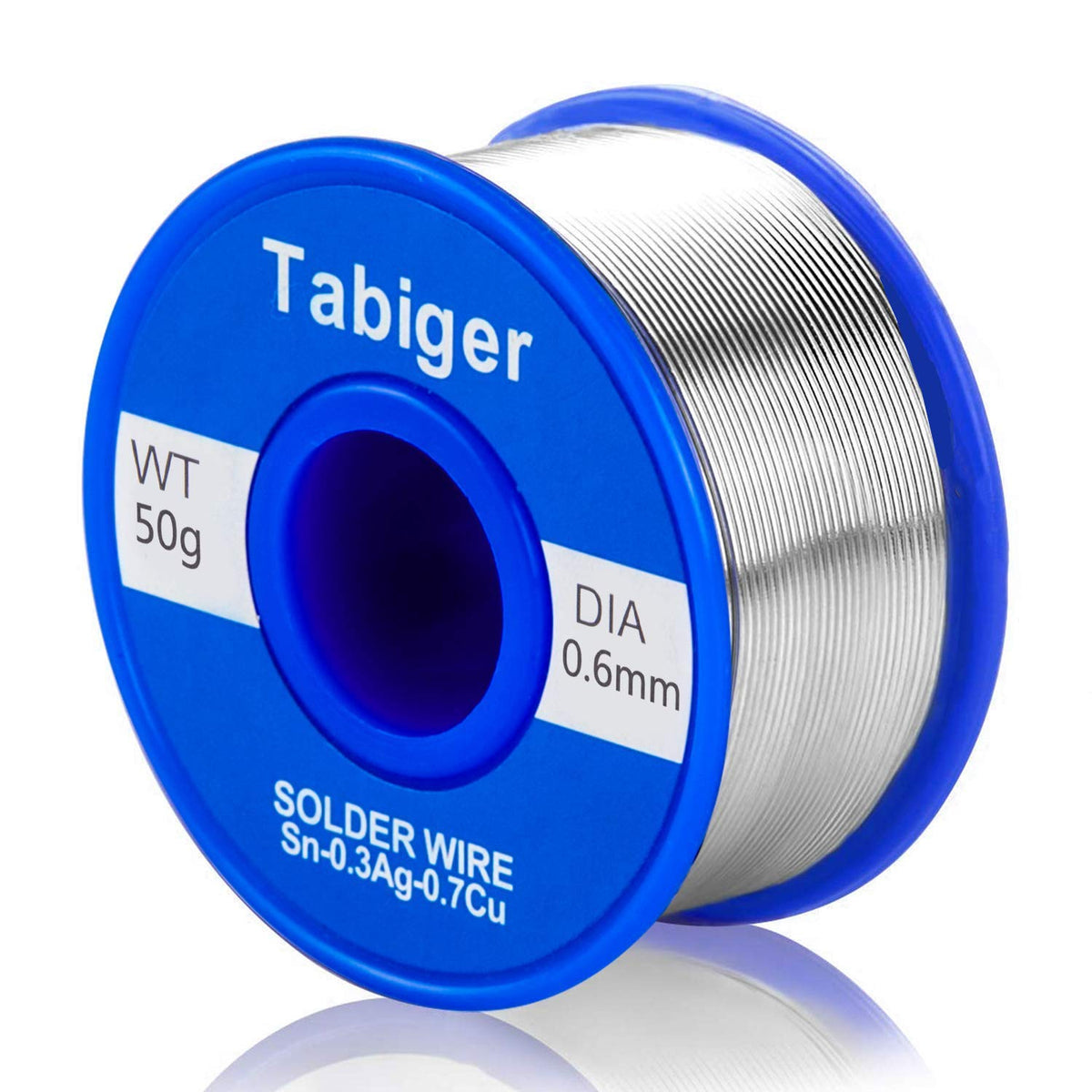 Tabiger 0.6mm Lead Free Solder Wire with Rosin Core for Electrical Soldering and DIY (Net 50g)