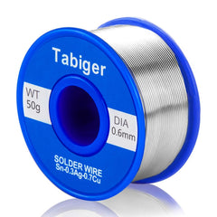 Tabiger 0.6mm Lead Free Solder Wire with Rosin Core for Electrical Soldering and DIY (Net 50g)