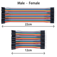 10cmand20cm 240pcs Breadboard Jumper Wires Cable Kit Male to Female, Male to Male, Female to Female Compatible with Arduino Projects and Raspberry Pi