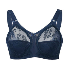 Ayigedu Ladies Plus Size Bra Minimiser Full Coverage Firm Hold Non Padded No Wired 48-C Blue