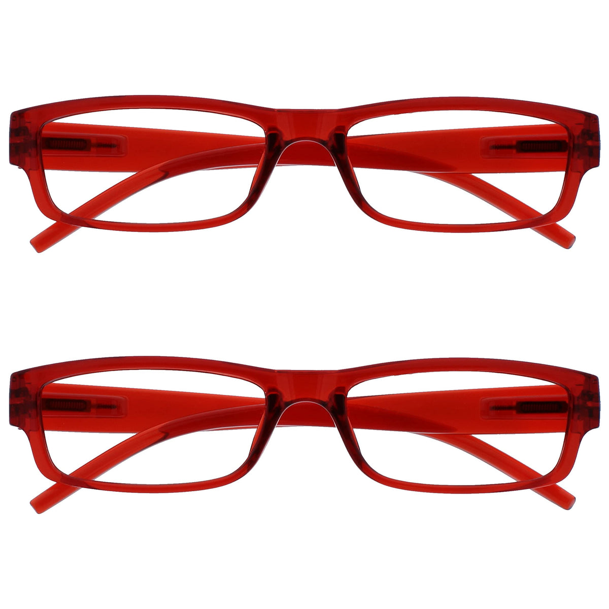 The Reading Glasses Company Red Lightweight Comfortable Readers Value 2 Pack Mens Womens RR32-Z and3.50