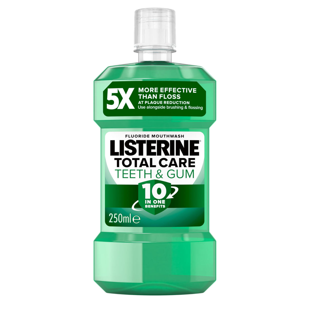 Listerine Total Care Teeth and Gum Mouthwash (250ml), 10-in-1 Benefit Mouthwash for Total Oral Care, Gum Mouthwash to Maintain a Clean and Healthy Mouth