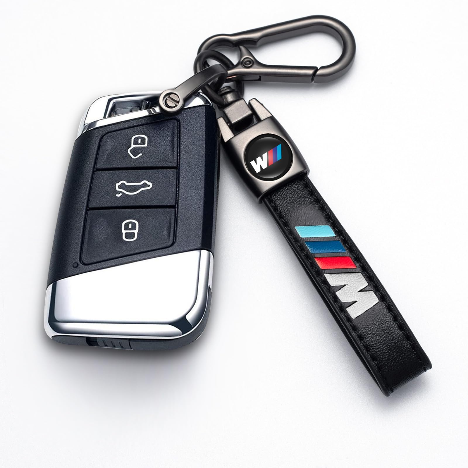 2Pack Car Keychain for BMW M M2 M4 M5 M6 M8 X1 X2 X3 X5 X6 M135i M240i Z4 328i X7,Leather Car Keychain Car Keyring,Car Key Chain Key Ring Family Present Women Men,Car Key Fob Holder Car Key Lanyard