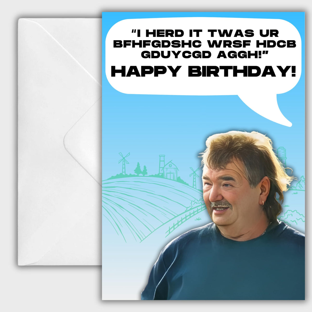 Gerald Cooper Birthday Card - Clarkson's Farm Birthday Card - Diddly Squat Farm - Funny Birthday Card for Family Friend Dad Mum Son Nephew - Funny Birthday Card For Him - Funny Birthday Card For Her