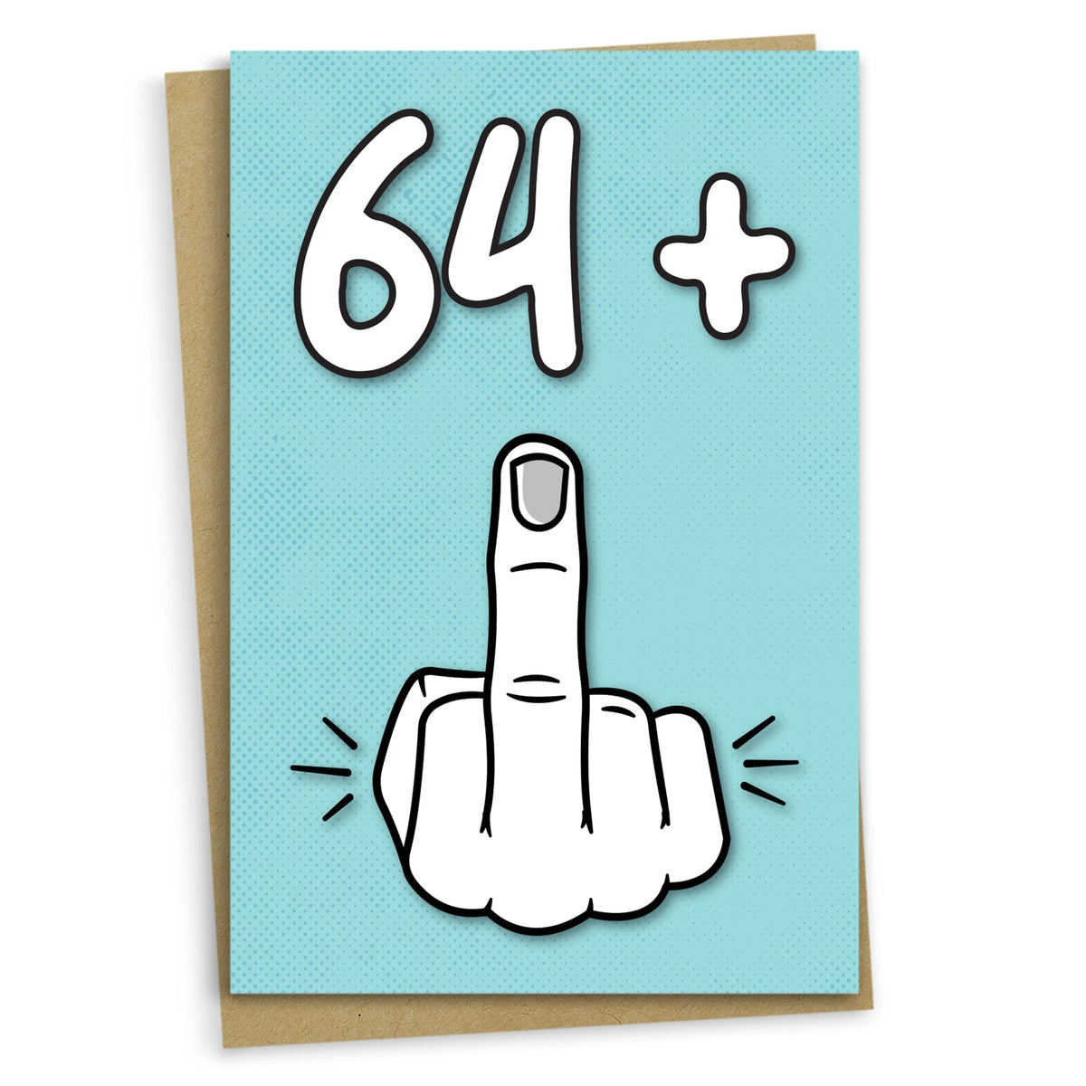 65th Birthday Card, 64 and 1, Funny Birthday Card for 65 Year Old Women or Men, 5x7