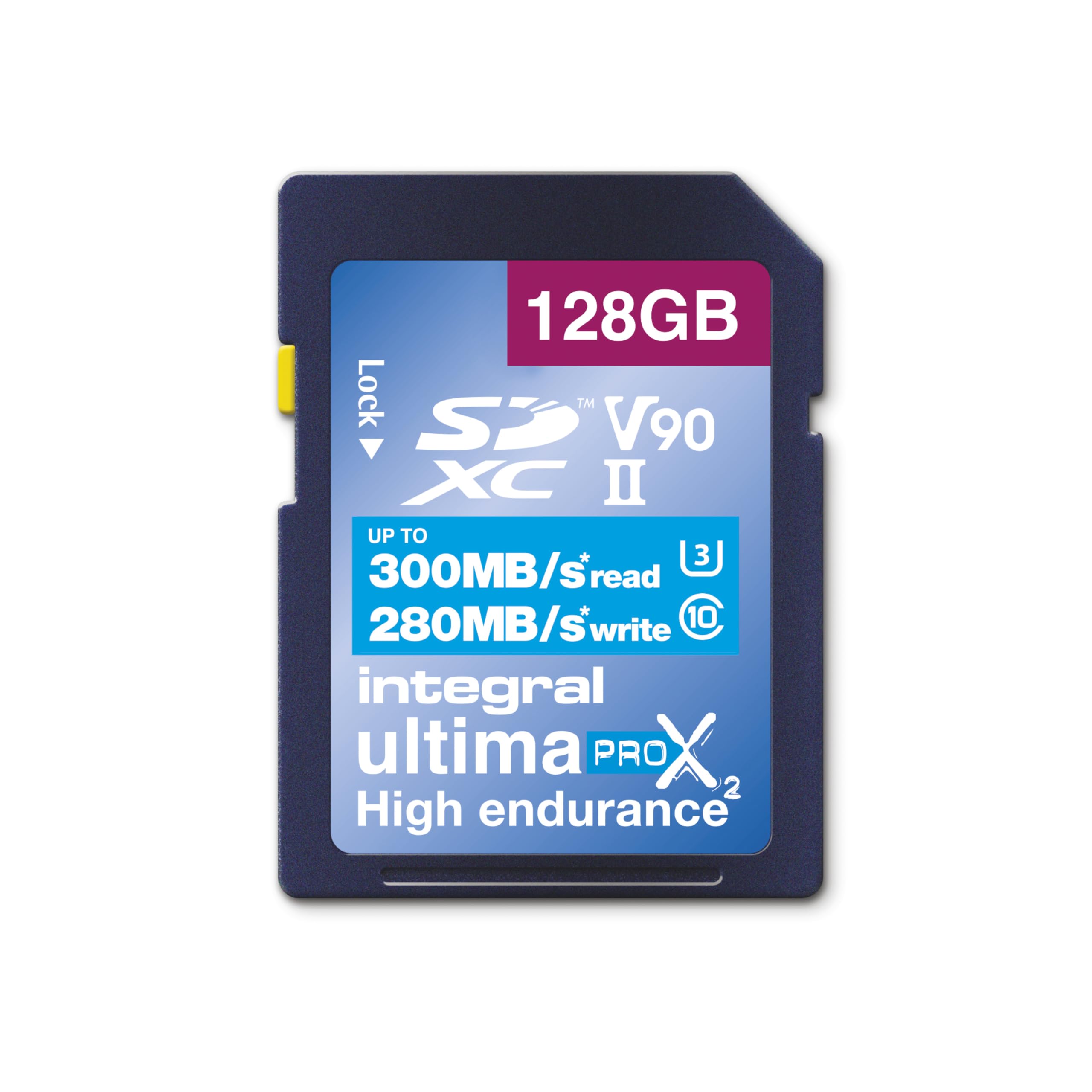 Integral 128GB UHS-II SD Card V90 Up to 300MBs Read and 280MBs Write Speed 1866X SDHC Professional High Speed Memory Card