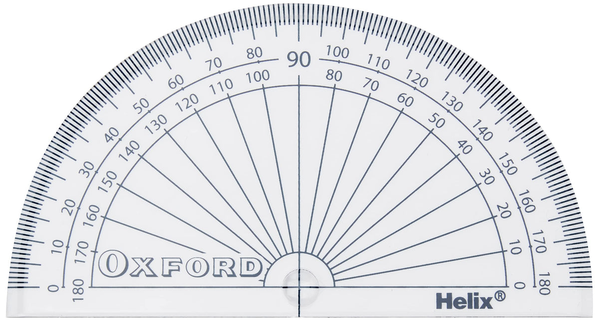 Helix Oxford 10cm 180 degree Protractor