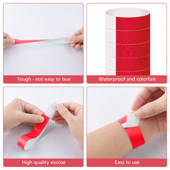 MIAHART Paper Wristbands for Events 300 Pcs Red Event Wristbands Waterproof Party Wristbands Arm Bands for Events Lightweight Concert Wristbands (Red)