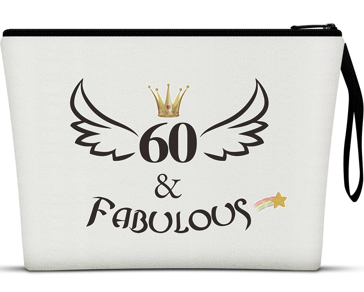 Birthday Gifts for Women Mom Unique Gifts for Best Friend Makeup Bag Christmas Gifts for her (60th)