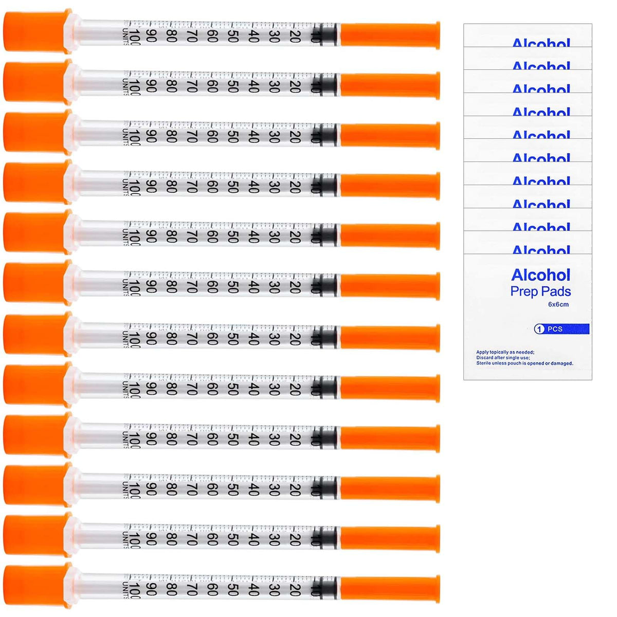 1ml Precision Dispensing Tool with Cap and Accessories Package, 0.3/30G (8mm Long) for Laboratory Use, Individually Sealed Packaging, 12 Pieces