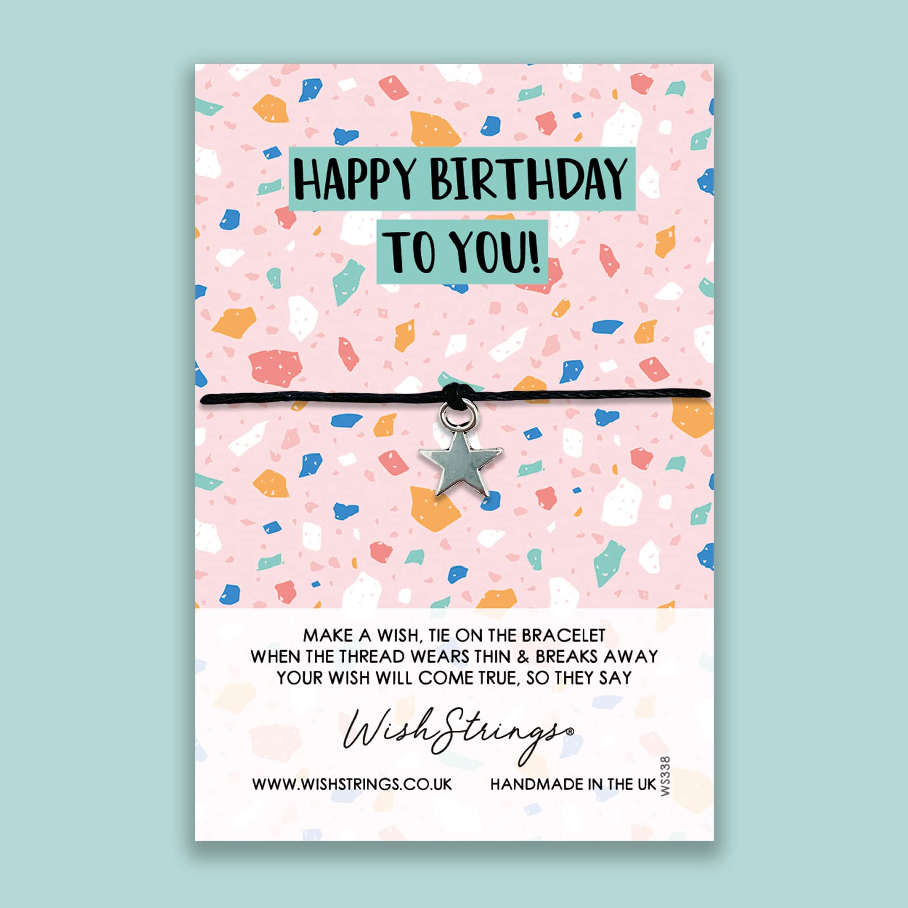 Birthday Card Gift Wish String Bracelet Happy Birthday to You - Wish Bracelet, Make a Wish, Thoughtful Gift, Letterbox Gift, Gift for Friendship, Friendship Bracelet