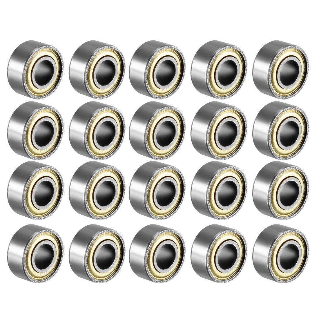 sourcing map 684ZZ Ball Bearing 4mm x 9mm x 4mm Double Shielded 684-2Z Deep Groove Bearings, Carbon Steel (Pack of 20)