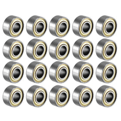 sourcing map 684ZZ Ball Bearing 4mm x 9mm x 4mm Double Shielded 684-2Z Deep Groove Bearings, Carbon Steel (Pack of 20)