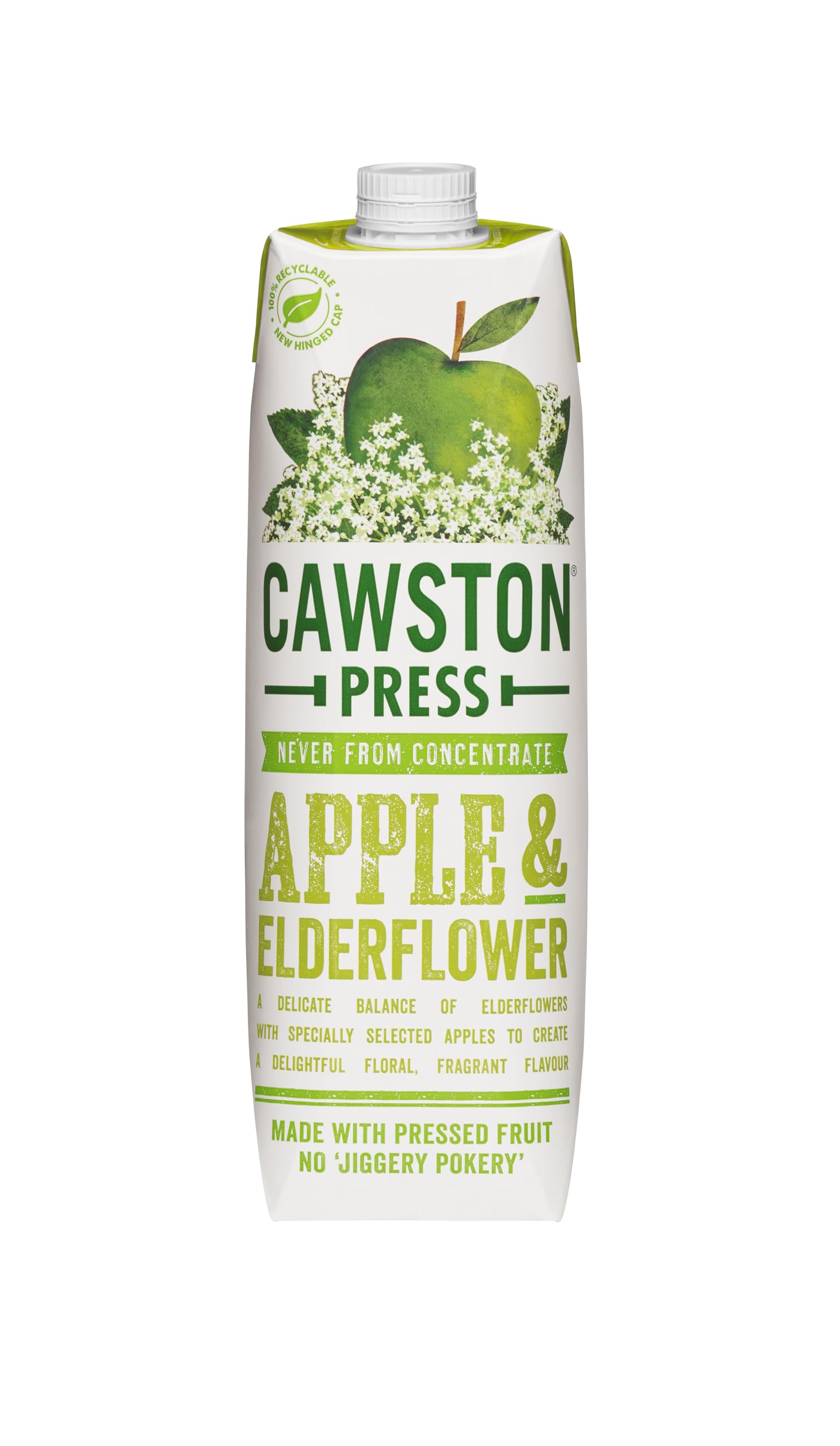 Cawston Press Apple & Elderflower Pressed Juice, 1 l, Pack of 6