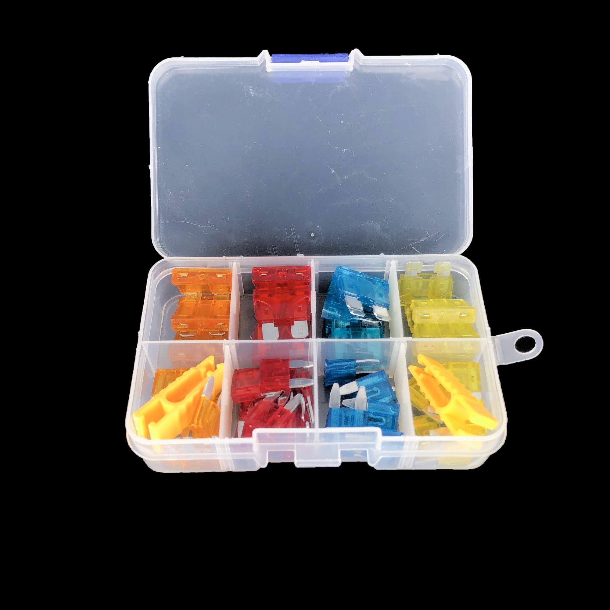 40PCS Mini/Standard Zinc Car Fuse Assortment Kit 5A 10A 15A 20A marine truck SUV replacement fuse with storage box