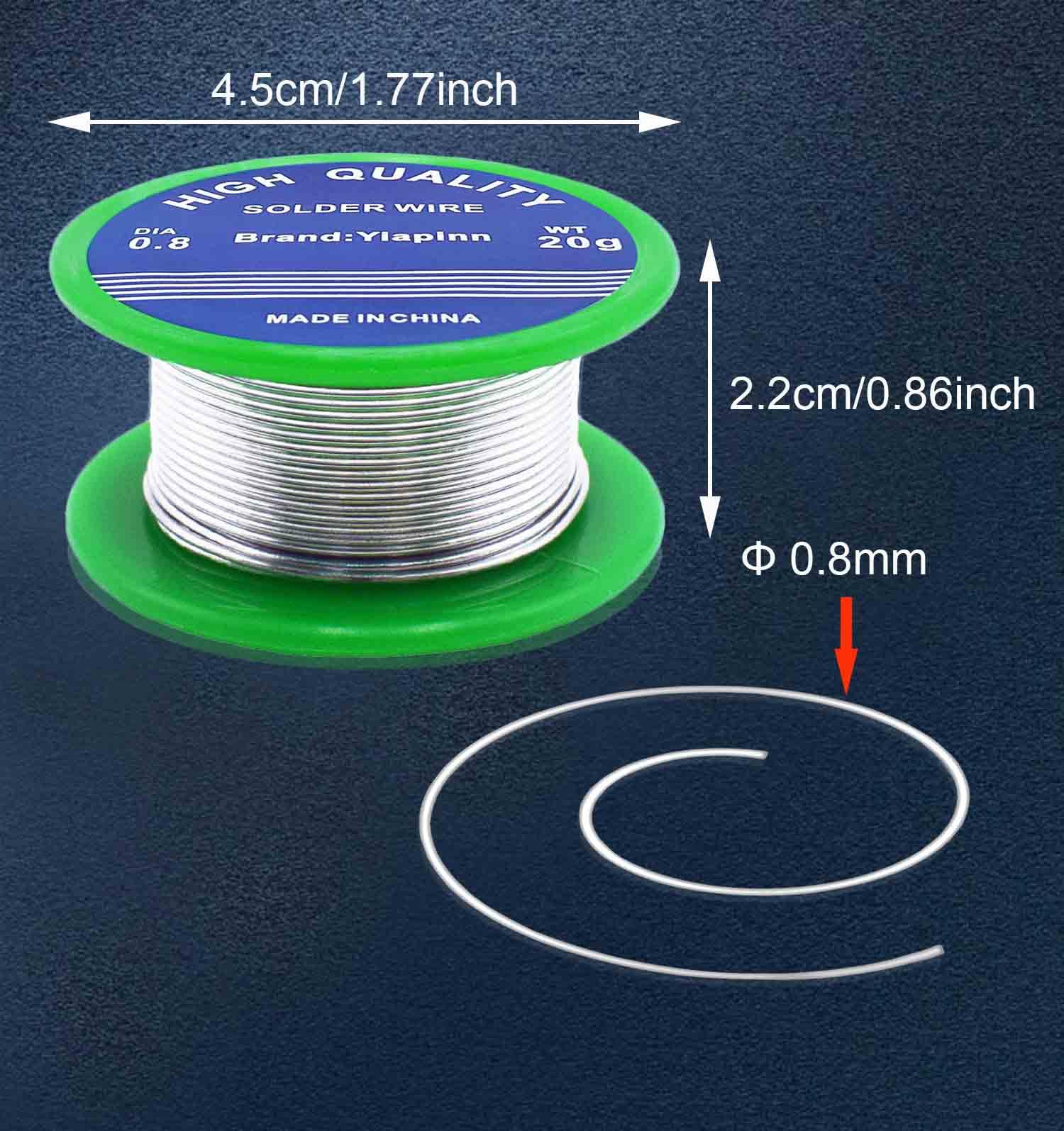 Solder Wire 0.8mm Soldering Wire Lead Free Sn99.3 Cu0.7 with Rosin Core for Electronic Electrical Soldering Components Repair and DIY(20g)