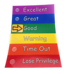 Colour Behaviour Chart / Warning Chart - Reusable arrows - Children - Toddlers - Autism - SEN