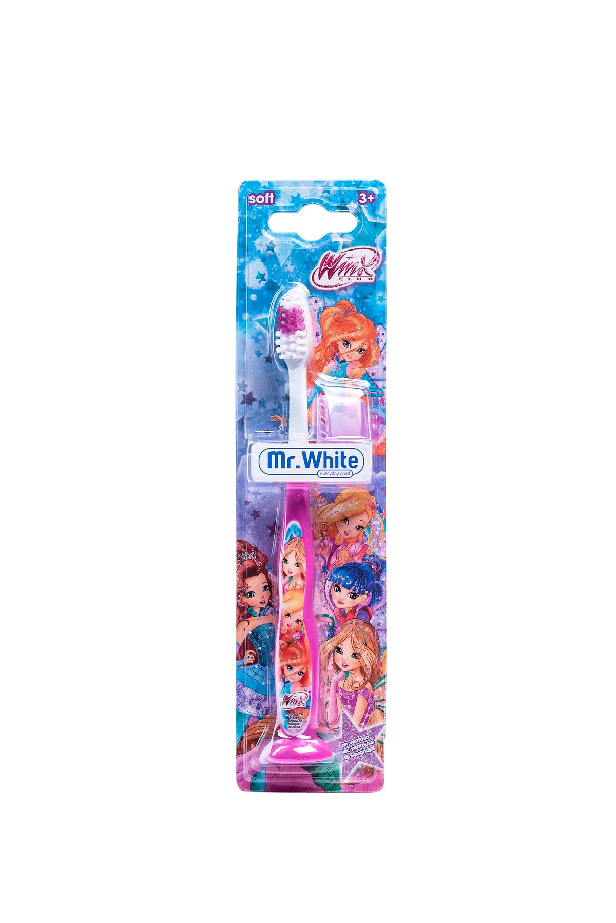 Winx Manual Toothbrush with Suction Cup & Soft Bristles for 3and Years Kids by Mr.White