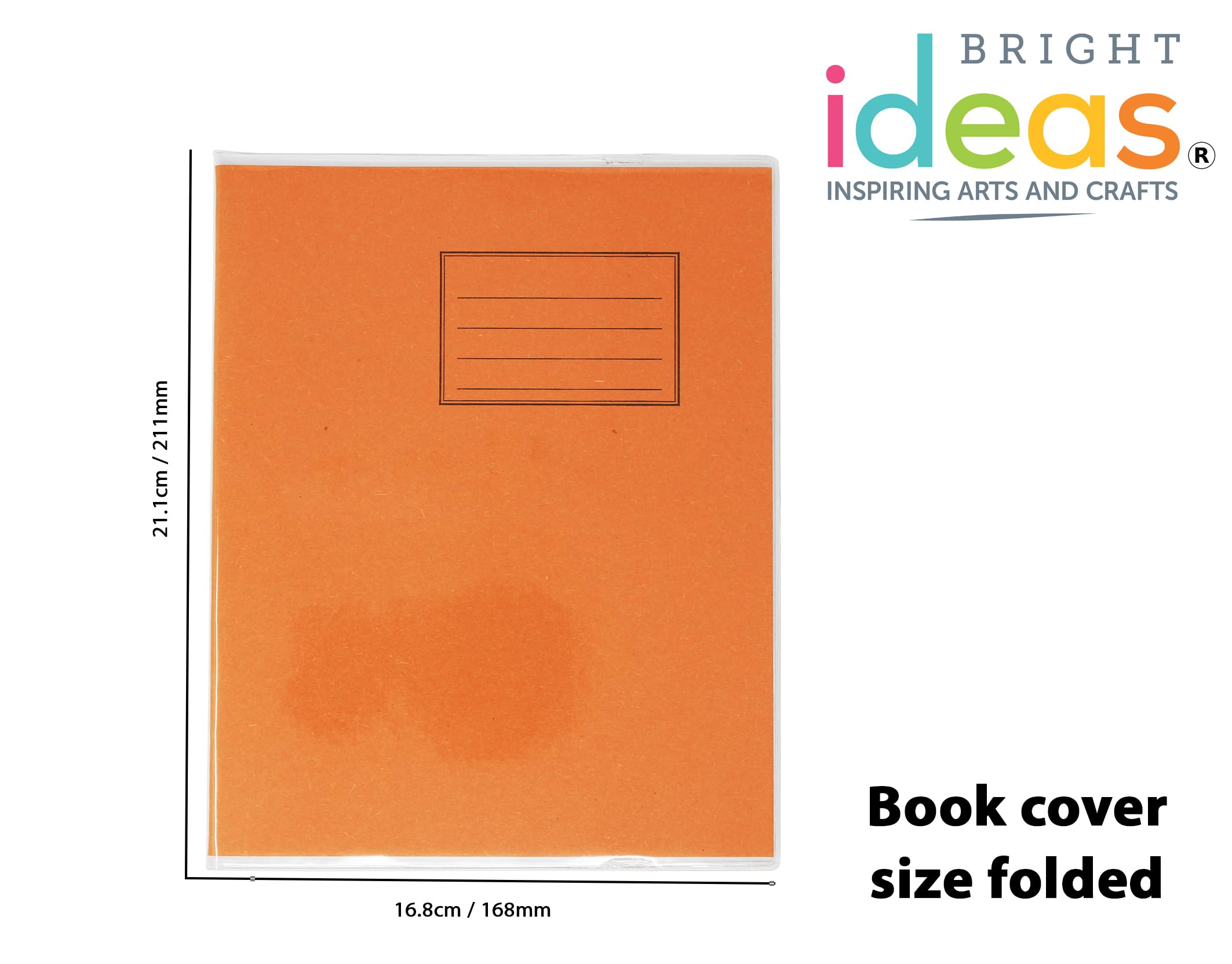 Bright Ideas Clear PVC Book Covers – Aa, 250 Micron, Pack of 10 Covers. Thicker and Extra Strong Sturdy Plastic Book Covers. Easy to Clean Plastic and Wipeable Made to Protect School Exercise Books