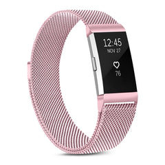 Oumida for Fitbit Charge 2 Straps for Women Men,Replacement Metal Strap for Fitbit Charge 2 Replacement Strap, Adjustable Wristbands with Magnet Lock for Fitbit Charge 2(Rose,S)