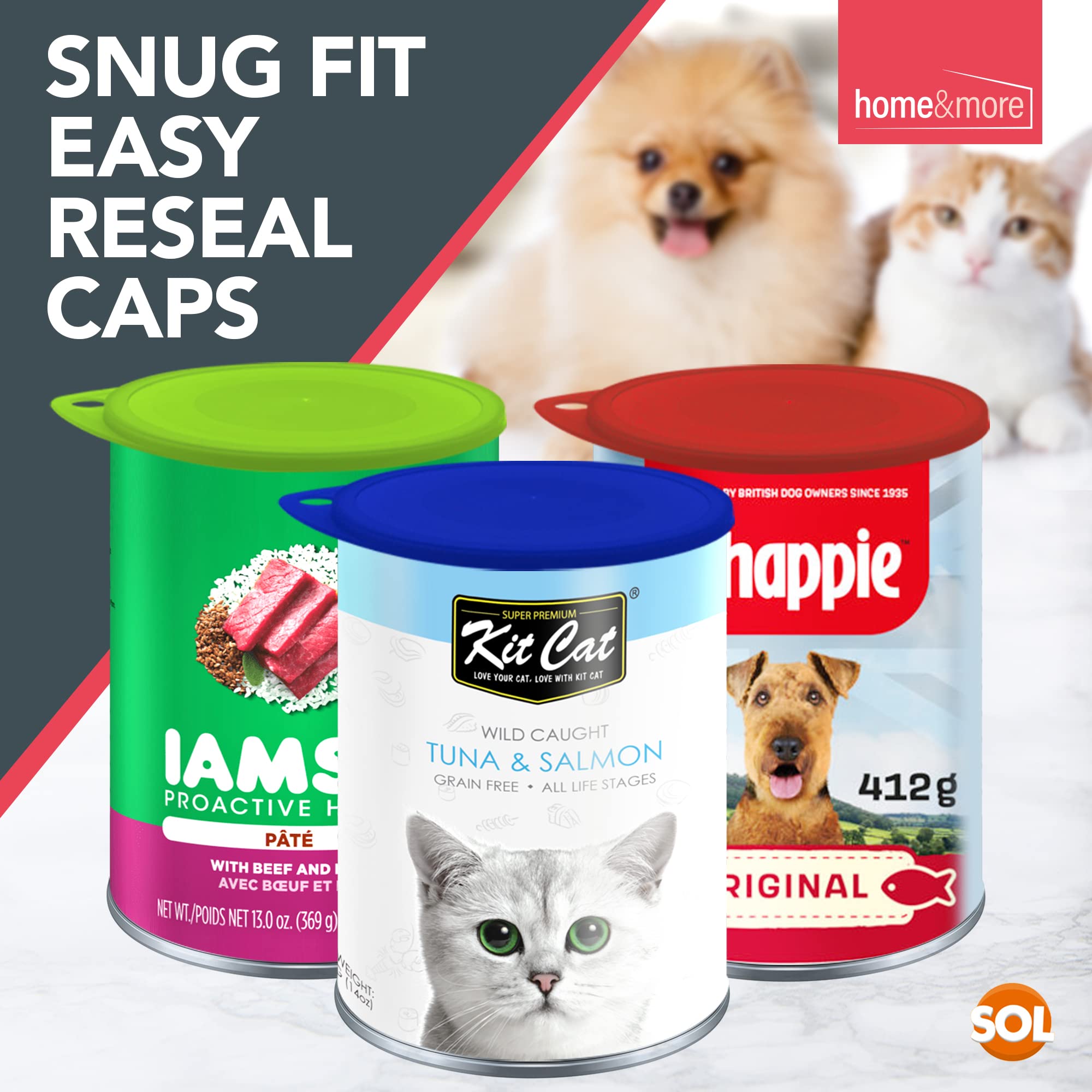 6pk Can Lids for Tins   Tin Covers Lids   Food Tin Lids   Tin Covers for Dog Food Green, Blue, Red   Can Tops Covers   Silicone Tin Can Lids   Silicone Can Covers   Tin Can Covers Lids   Can Caps