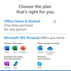 Microsoft Home & Student 2021   One-Time purchase for 1 PC or MAC   Word, Excel, PowerPoint   Activation Required