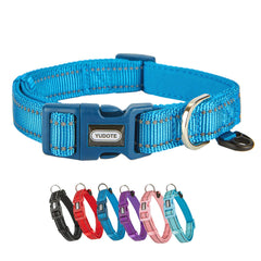 YUDOTE Dog Collar Medium Strong Reflective Nylon Webbing with Soft Comfy Neoprene Padded Linning for Medium Dogs Daily Use,Royal Blue