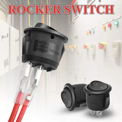 Rocker Switch Nutmanel 3pcs Rocker Toggle Switch with 6 Wires 5A 250V/10A 125V Self-Locking On/Off 6 Connecting Wires