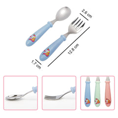 EXZACT Kids Cutlery 6pcs Stainless Steel 18/10 - Children's Cutlery Toddler 3 x Forks, 3 x Spoons - Dishwasher Safe - BPA Free - Unicorn