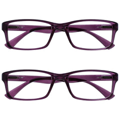 The Reading Glasses Company Purple Readers Value 2 Pack Mens Womens UVR2092P and3.00