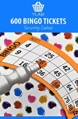 YLAB 600 Bingo Tickets - Choose Colour: Orange