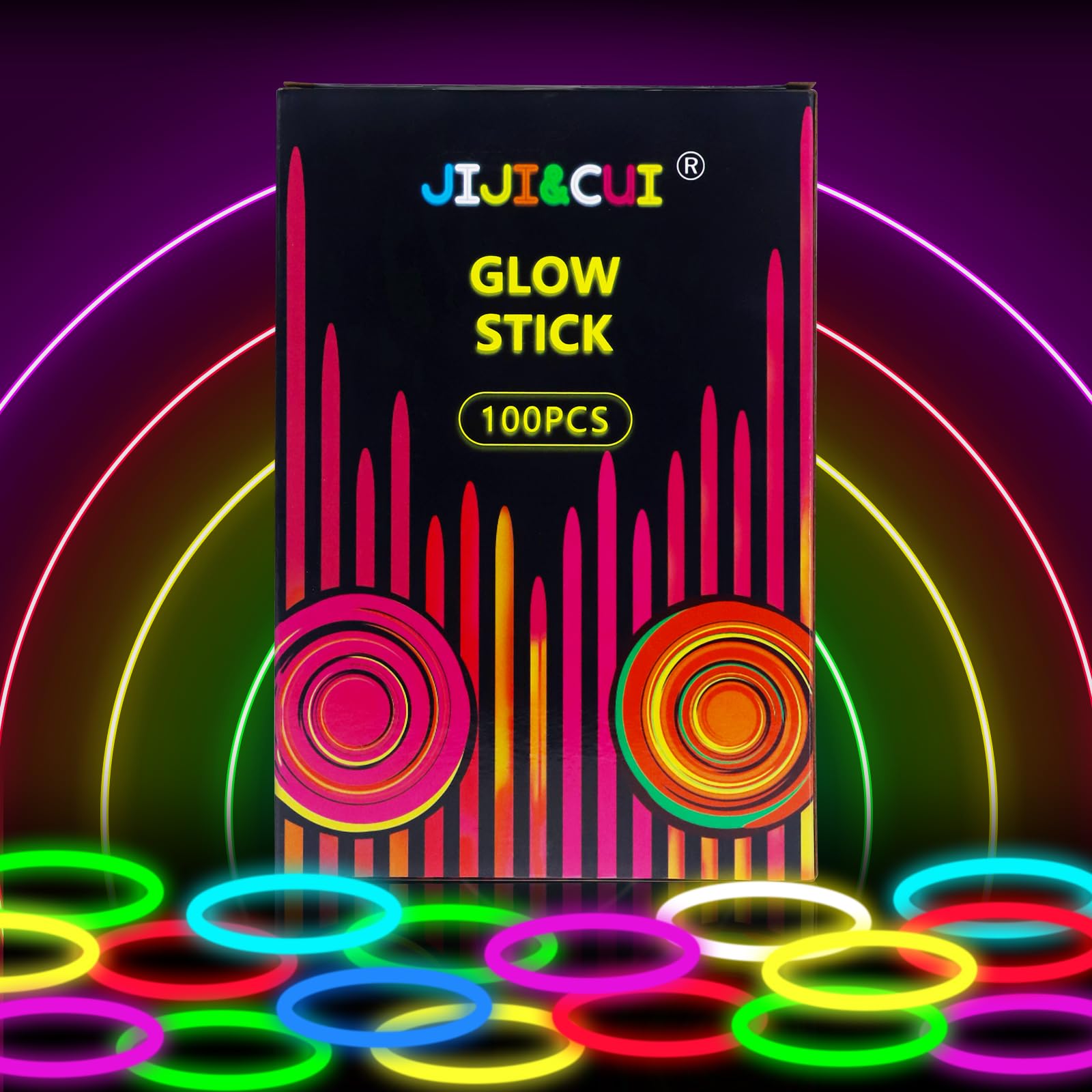 164pcs Glow Sticks, Glow Sticks Party Packs, Neon Glow Sticks Party Set, Glow in Dark Party Supplies Connectors for Glow Bracelets Flower, Glow Sticks Bulk Favors for Kids & Adult Party Decoration