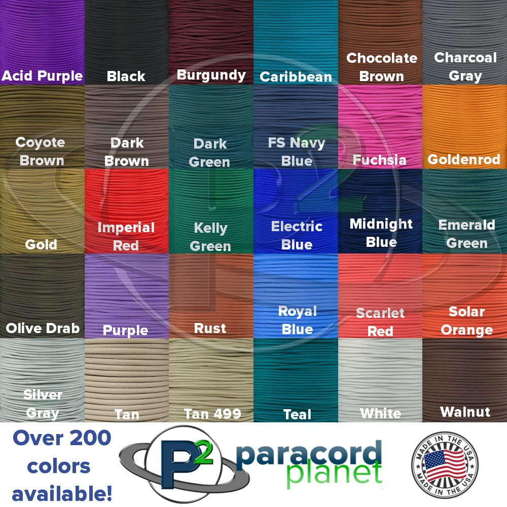 OUTDOOR Paracord Planet Mil-Spec Commercial Grade 550lb Type III Nylon Paracord