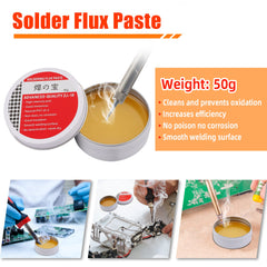 50g Solder Flux Paste, Electrical Solder Flux Tin Paste, No-Clean Solder Grease Professional Mechanic Welding Repair Tool for Phone SMD PCB BGA PGA (Lead Free)