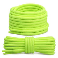 Stepace [2 Pairs Round Boot Shoelaces 3/16 inches Heavy Duty Shoe Laces for Sneakers Running Athletic Shoes-Neon Green-120