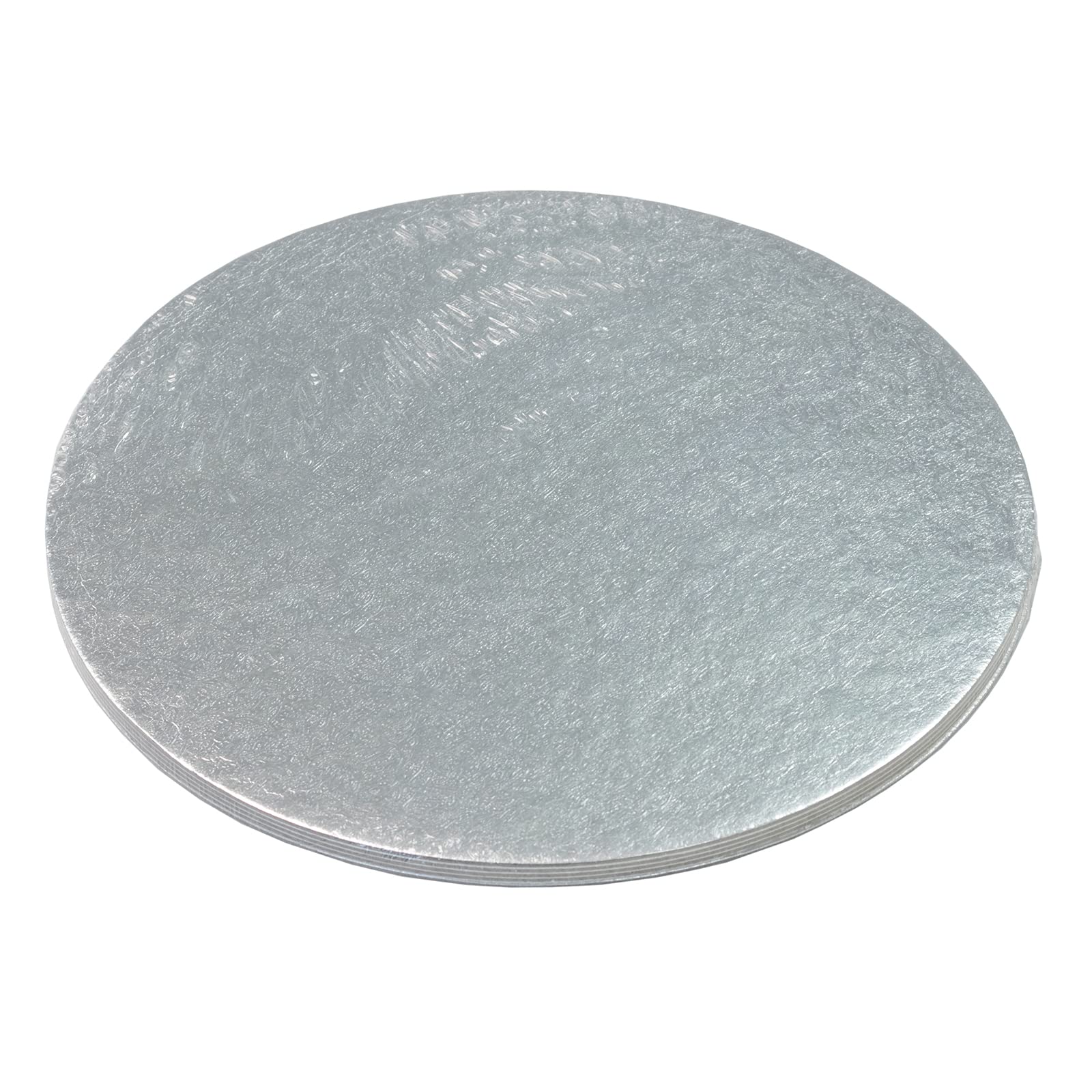 Culpitt Cut Edge Round Card, 5 inches Round Cake Cards, Silver Cake Boards, 1.8mm Thick, 5 Pack - 5 Inch (127mm) CSR5AMZ5