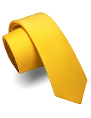 RBOCOTT 2.4“ Yellow Skinny Tie Business Wedding Slim Necktie for Men(6cm)